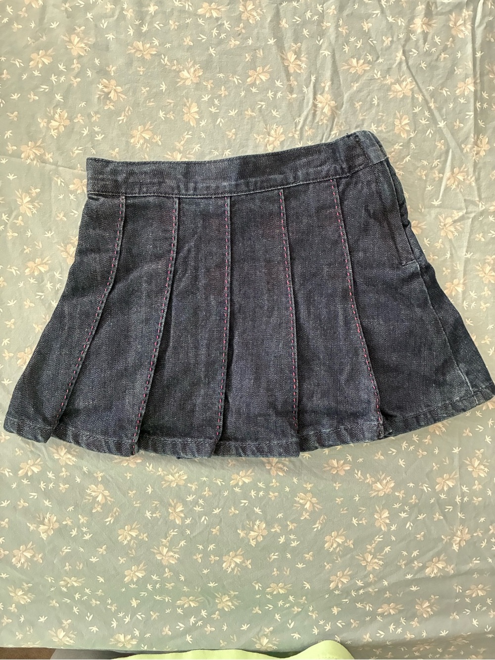 Gymboree Dark Blue Pleated Denim Mini Skirt